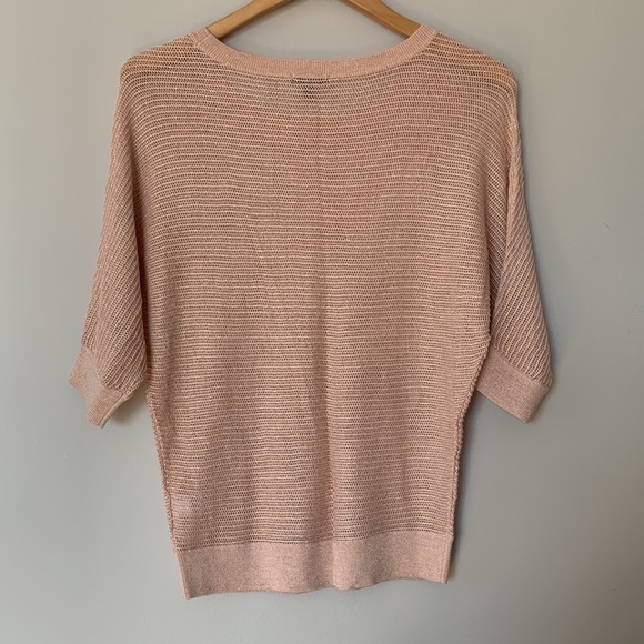 Pink and rose gold metallic batwing sweater - Picture 5 of 6